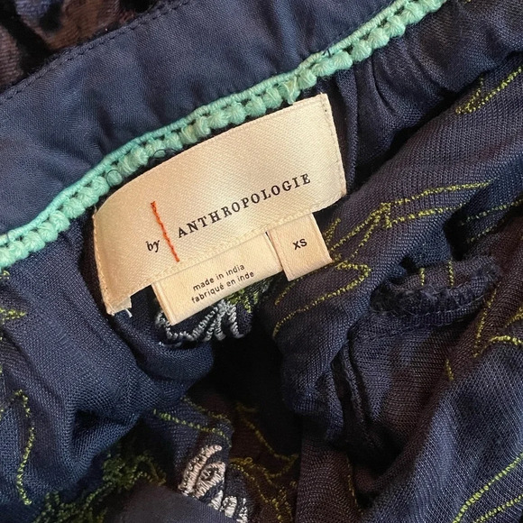 Anthropologie Lacy Velvet Embroidered Blouse - Picture 2 of 12